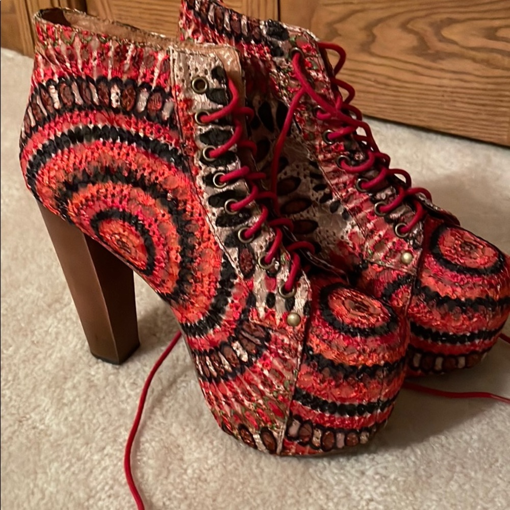 Printed Jeffrey Campbell Lita boots